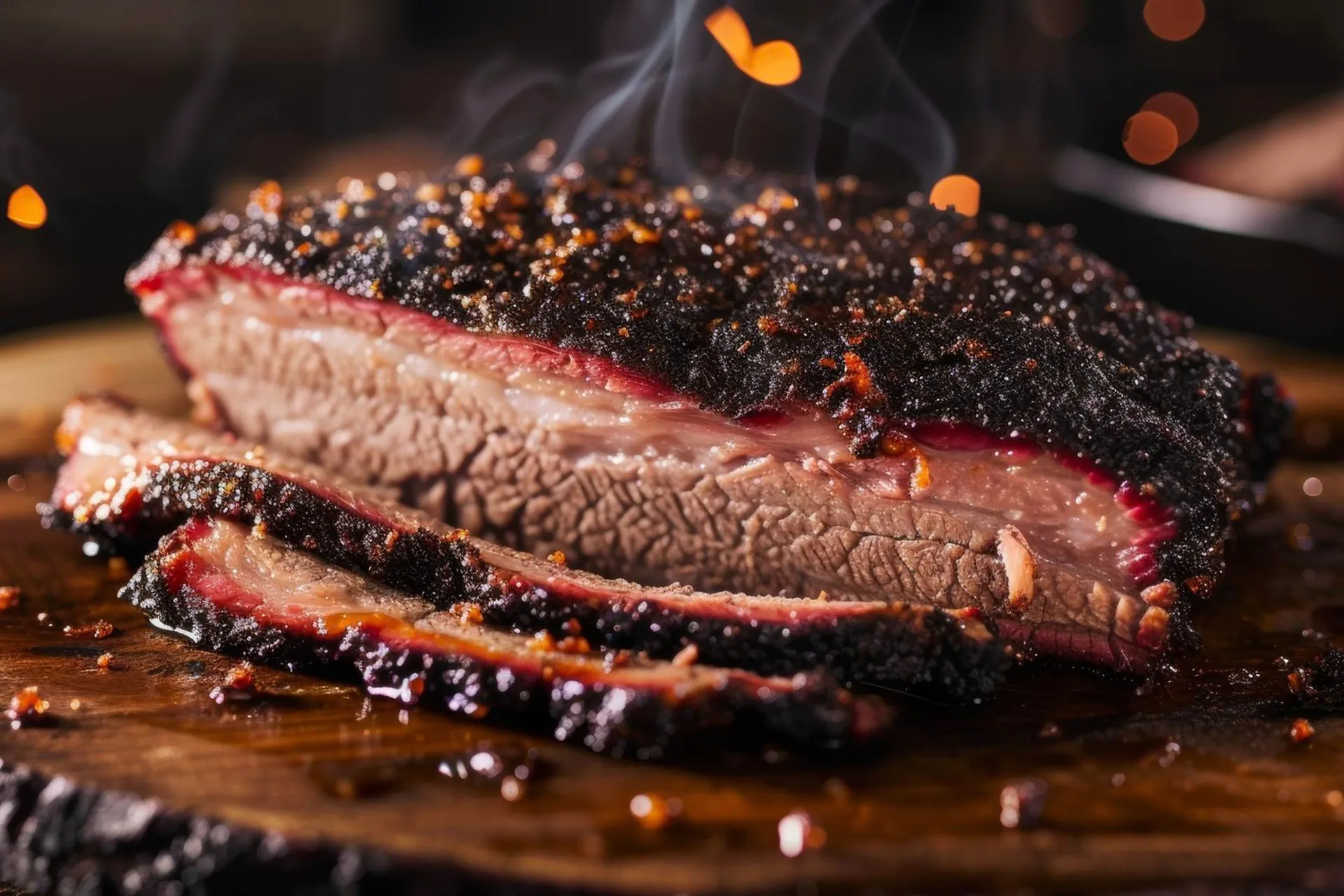 Brisket de res ahumado estilo texano (pecho de res)